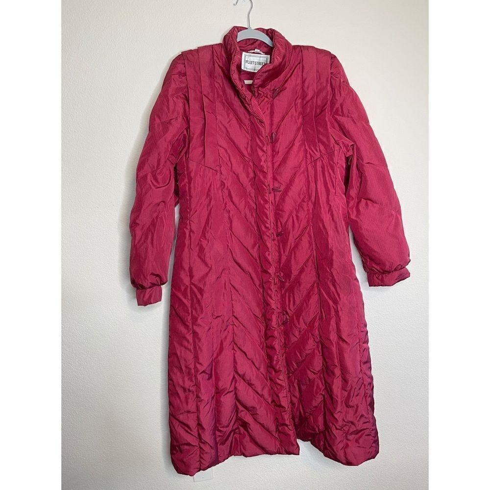 Vintage quilted‎ down filled midi coat